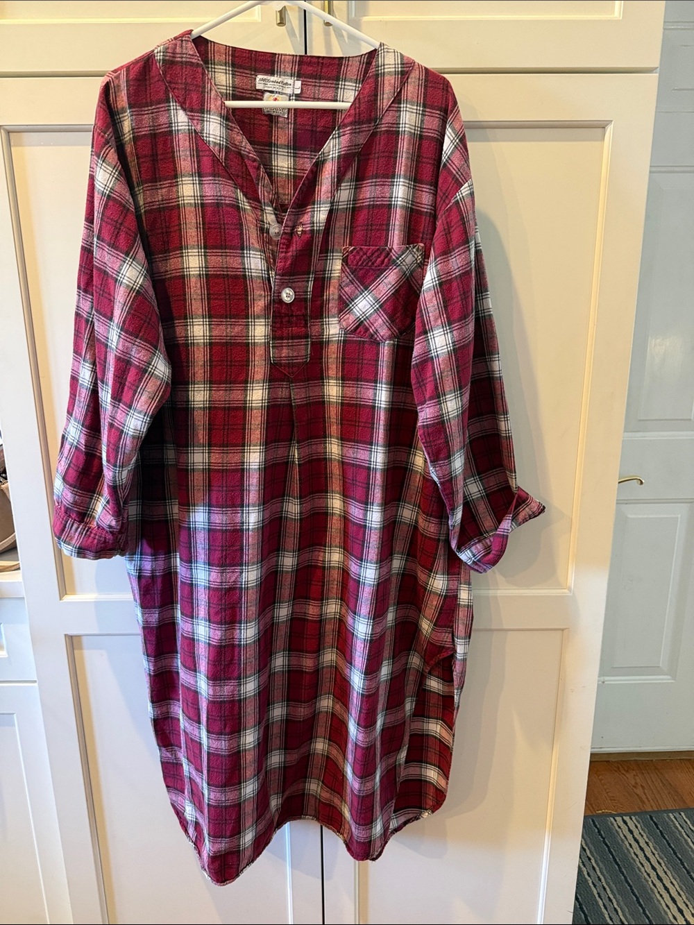 Vintage flannel Red Plaid Pajamas made in the USA 100% cotton Large